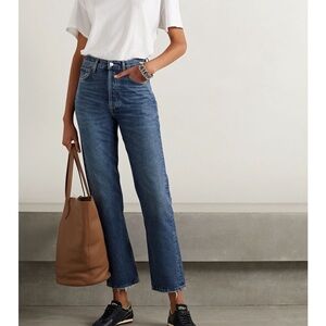 AGOLDE 90’s pinch waist hi rise straight leg ankle button fly jeans sz 23